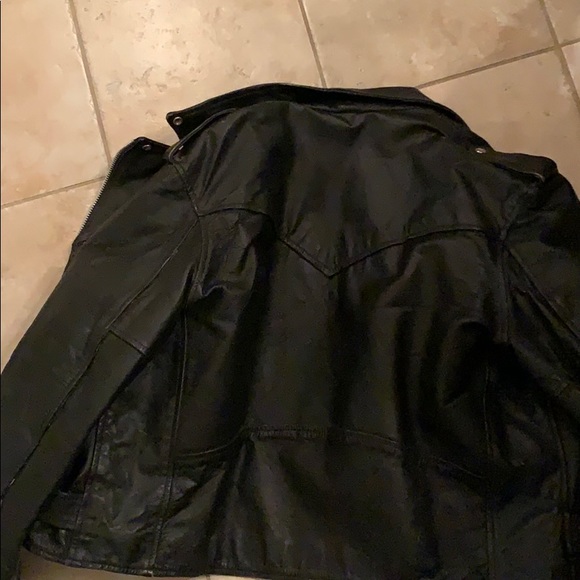 Men’s leather biker jacket - Picture 5 of 8